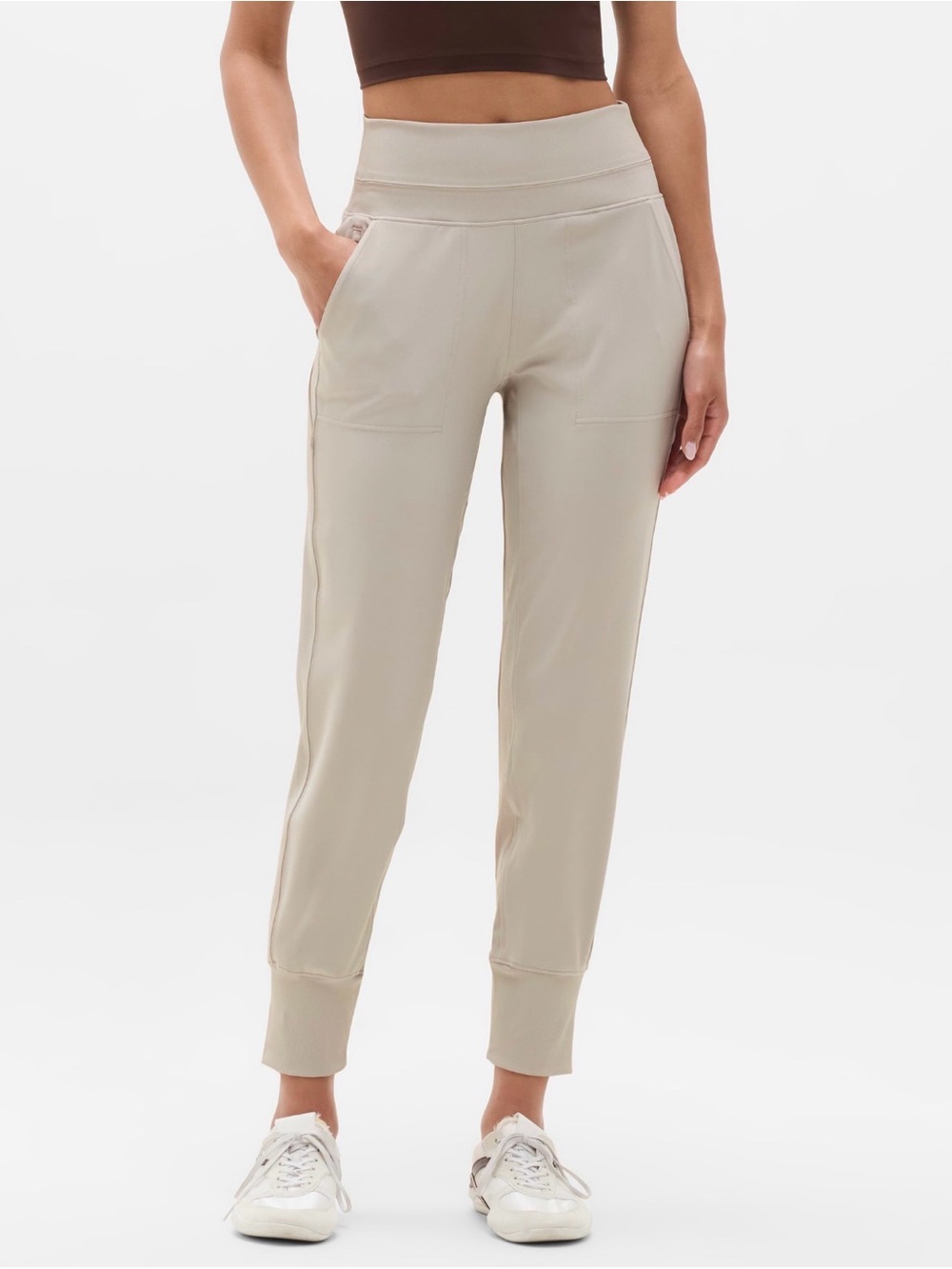 NWT Athleta VENICE HIGH RISE JOGGER in Abalone Size S Regular - Picture 2 of 7